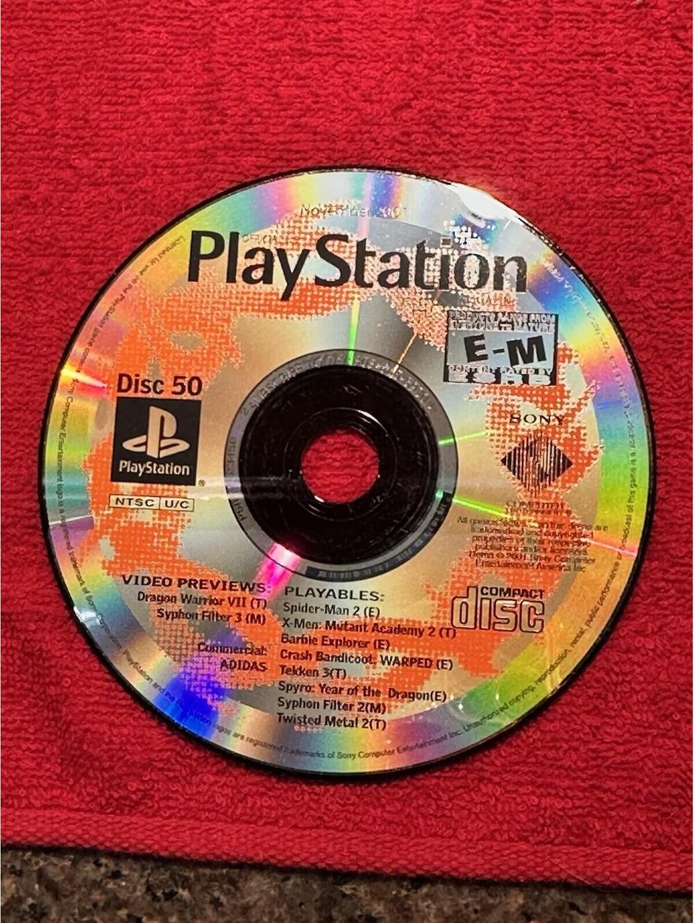 Official US Playstation Demo Disc November 2001 Disc 50 Tested Working
